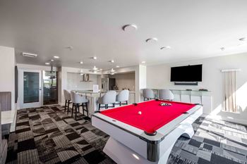 Clubroom With Pool Table at Astro Apartments, Washington, 98109